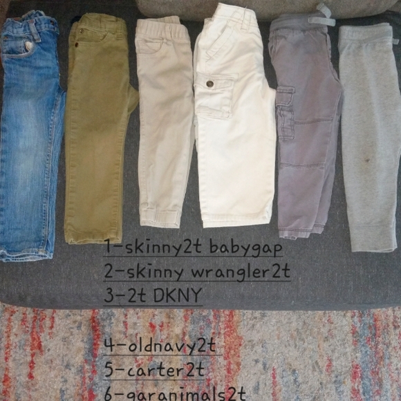 6 pairs of pants size 2t - Picture 1 of 1